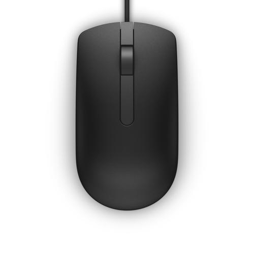 Dell MS116 Wired Optical Mouse, USB, 1000 dpi, Black - 30000639487751