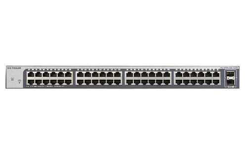 Netgear GS750E Gigabit Smart Managed Plus Switch, 48 Ports, 2 SFP Ports, Rack-mountable Switch  - GS750E-100NAS
