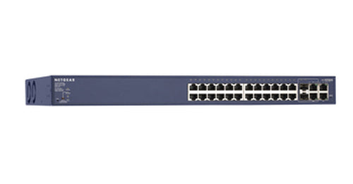 Netgear ProSafe 24-Port 10/100 Smart Managed PoE Switch, 24 PoE + 2 SFP Ports, Rack-mountable  -  FS728TP-100NAS
