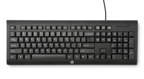 HP K1500 Wired Keyboard, Built-in Number Pad, Windows Keys, Black - H3C52AA#ABA