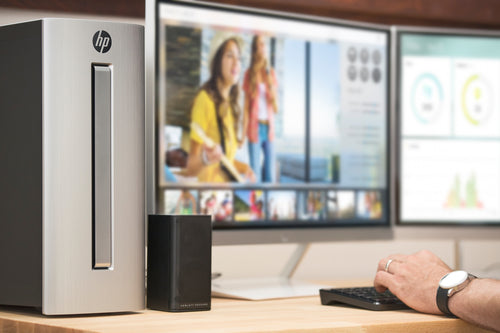 HP Envy 750-532 Desktop PC, Tower, Intel Core i7, 3.60GHz, 16GB RAM, 1TB SATA + 256GB SSD, Windows 10 Pro 64-Bit, Natural Silver - Z5M66AA#ABA