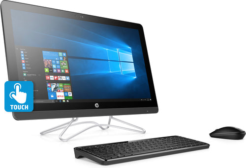 HP 24-e028cy 23.8" Full HD (Touchscreen) All-in-One Computer, AMD A9-9400, 2.40GHz, 4GB RAM, 1TB SATA, Windows 10 Home 64-Bit - Z5P43AA#ABA (Certified Refurbished)
