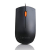 Lenovo 300 Wired USB Black Mouse, Optical, 1600 dpi, 3 Buttons - GX30M39704