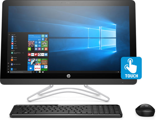 HP 24-e028cy 23.8" Full HD (Touchscreen) All-in-One Computer, AMD A9-9400, 2.40GHz, 4GB RAM, 1TB SATA, Windows 10 Home 64-Bit - Z5P43AA#ABA (Certified Refurbished)