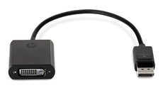 HP DisplayPort To DVI-D Adapter, Male/Female Connector, 7.5" Video Cable - FH973AT