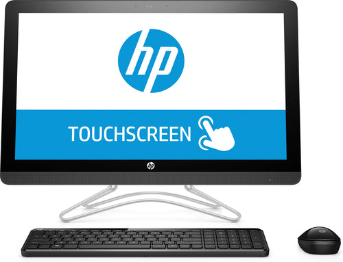 HP 24-e028cy 23.8" Full HD (Touchscreen) All-in-One Computer, AMD A9-9400, 2.40GHz, 4GB RAM, 1TB SATA, Windows 10 Home 64-Bit - Z5P43AA#ABA (Certified Refurbished)