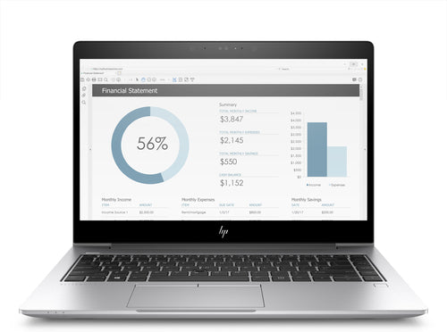 HP EliteBook 840-G5 14" FHD (Touch) Notebook, Intel i7-8650U, 1.90GHz, 32GB RAM, 1TB SSD, Win10P - 19Z91UW#ABA