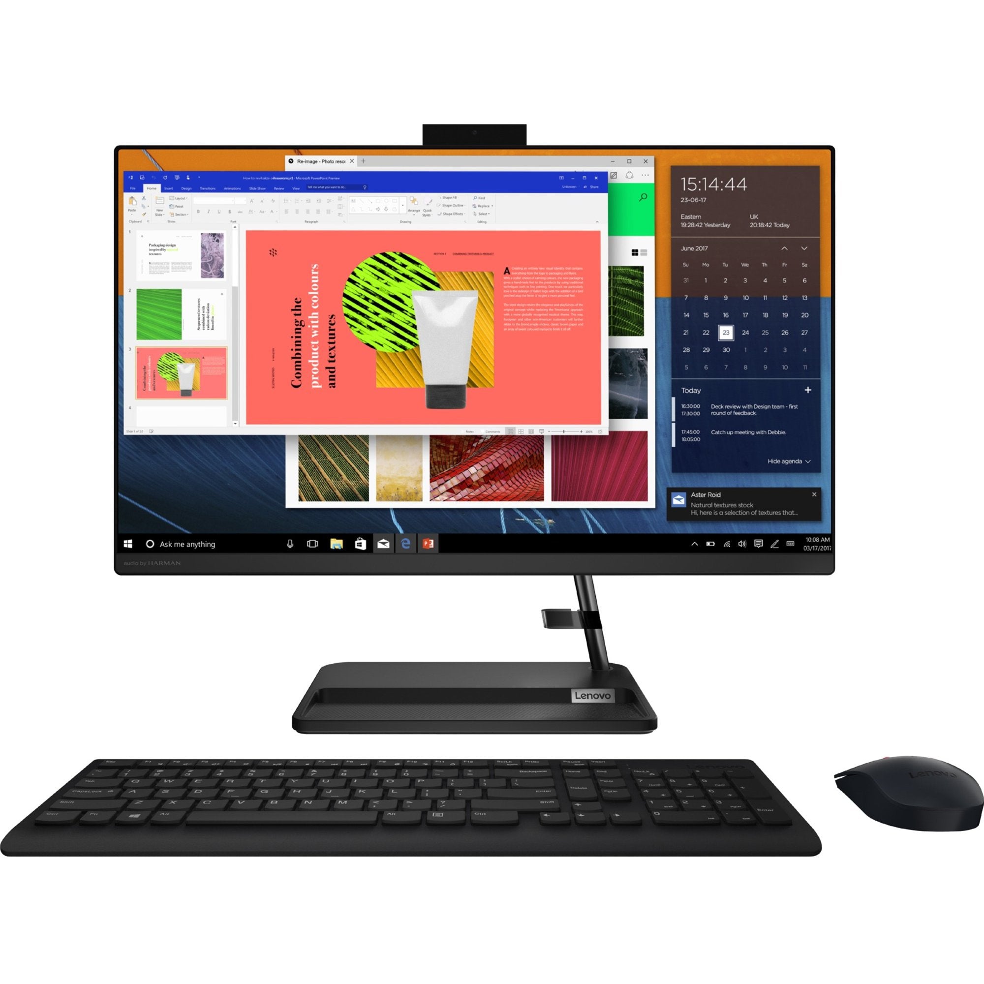 Lenovo IdeaCentre 3 24ALC6 23.8" FHD All-in-One PC, AMD R3-5300U, 2.60GHz, 8GB RAM, 256GB SSD, Win11H - F0G100LDUS (Refurbished)