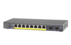 Netgear ProSafe 8-Port Gigabit PoE Smart Managed Switch, 8 PoE + 2 SFP Ports, Desktop/Wall-mountable - GS110TP-200NAS