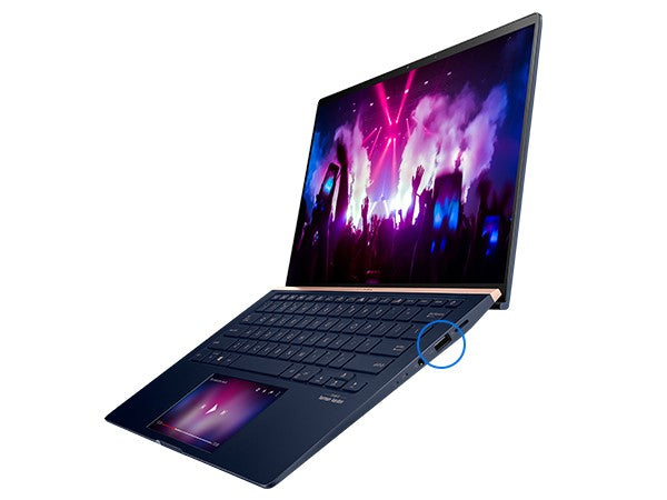 Asus ZenBook UX434FLC-XH77 14" Full HD (Non-Touch) Ultra-slim Laptop, Intel i7-10510U, 1.80GHz, 16GB RAM, 512GB SSD, Interactive Touchscreen Trackpad, Windows 10 Pro 64-bit - 90NB0MP1-M04470
