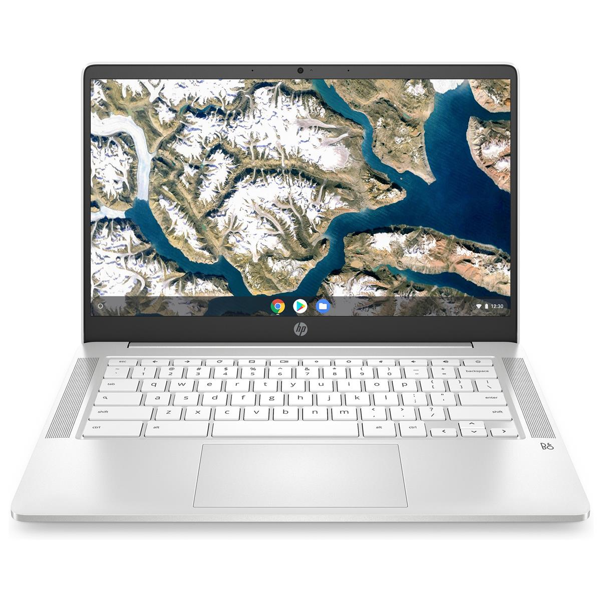 HP 14a-na0240nr 14" HD Chromebook, Intel Celeron N4120, 1.10GHz, 4GB RAM, 64GB eMMC, Chrome OS - 60F62UA#ABA