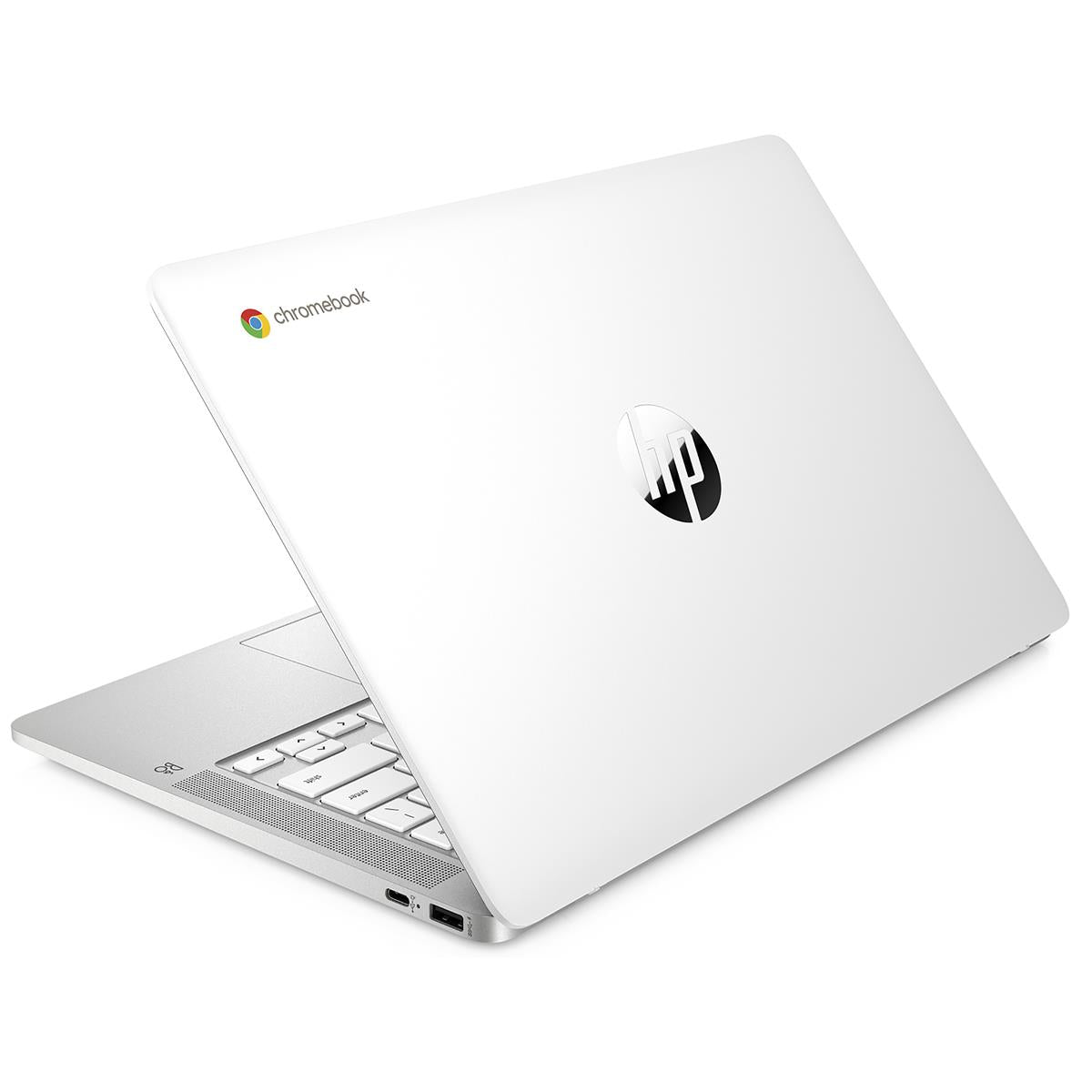 HP 14a-na0240nr 14" HD Chromebook, Intel Celeron N4120, 1.10GHz, 4GB RAM, 64GB eMMC, Chrome OS - 60F62UA#ABA