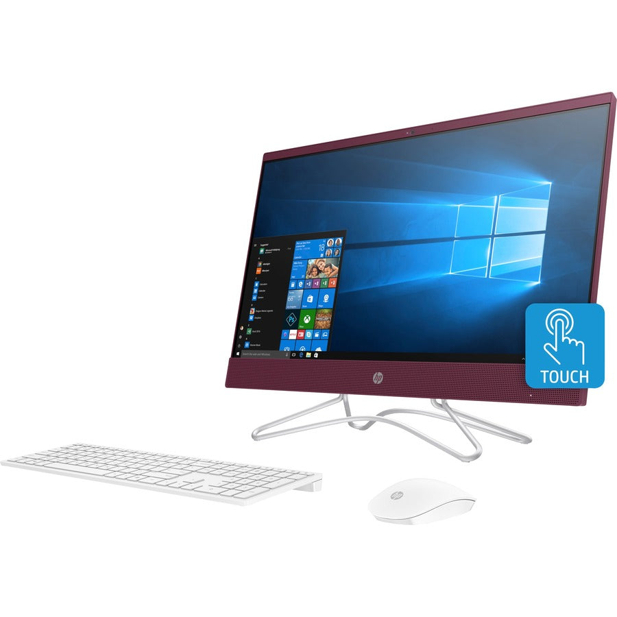 HP 24-f1022ds 23.8" FHD All-in-One Computer, AMD Athlon 300U, 2.40GHz, 8GB RAM, 1TB HDD, W10H - 5QB61AA#ABA (Certified Refurbished)