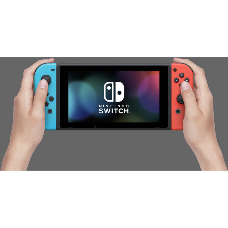 Nintendo Switch with Neon Blue and Neon Red Controllers HACSKABAA