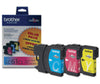 Brother Innobella Standard-Yield 3-Pack Color Ink Cartridges, C/M/Y, 325 Pages - LC613PKS