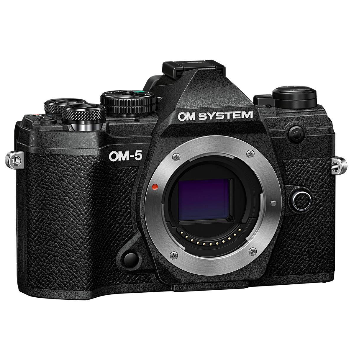 Olympus OM SYSTEM OM-5 Mirrorless Digital Camera with 12-45mm f/4.0 PRO Lens, Black - V210022BU000