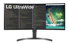 LG 35" UltraWide QHD FreeSync Curved Monitor, 21:9, 5ms, 2500:1-Contrast - 35BN75C-B