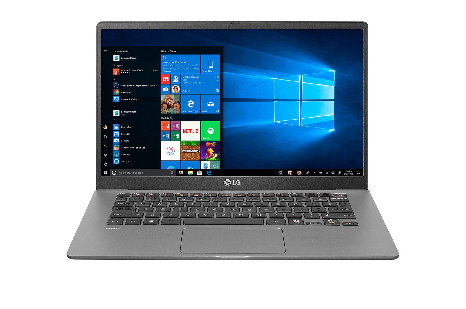 LG Gram 14" FHD (NonTouch) Laptop, Intel i7-1065G7, 1.30GHz, 16GB RAM, 512GB SSD, Win10P - 14Z90N-N.APS7U1