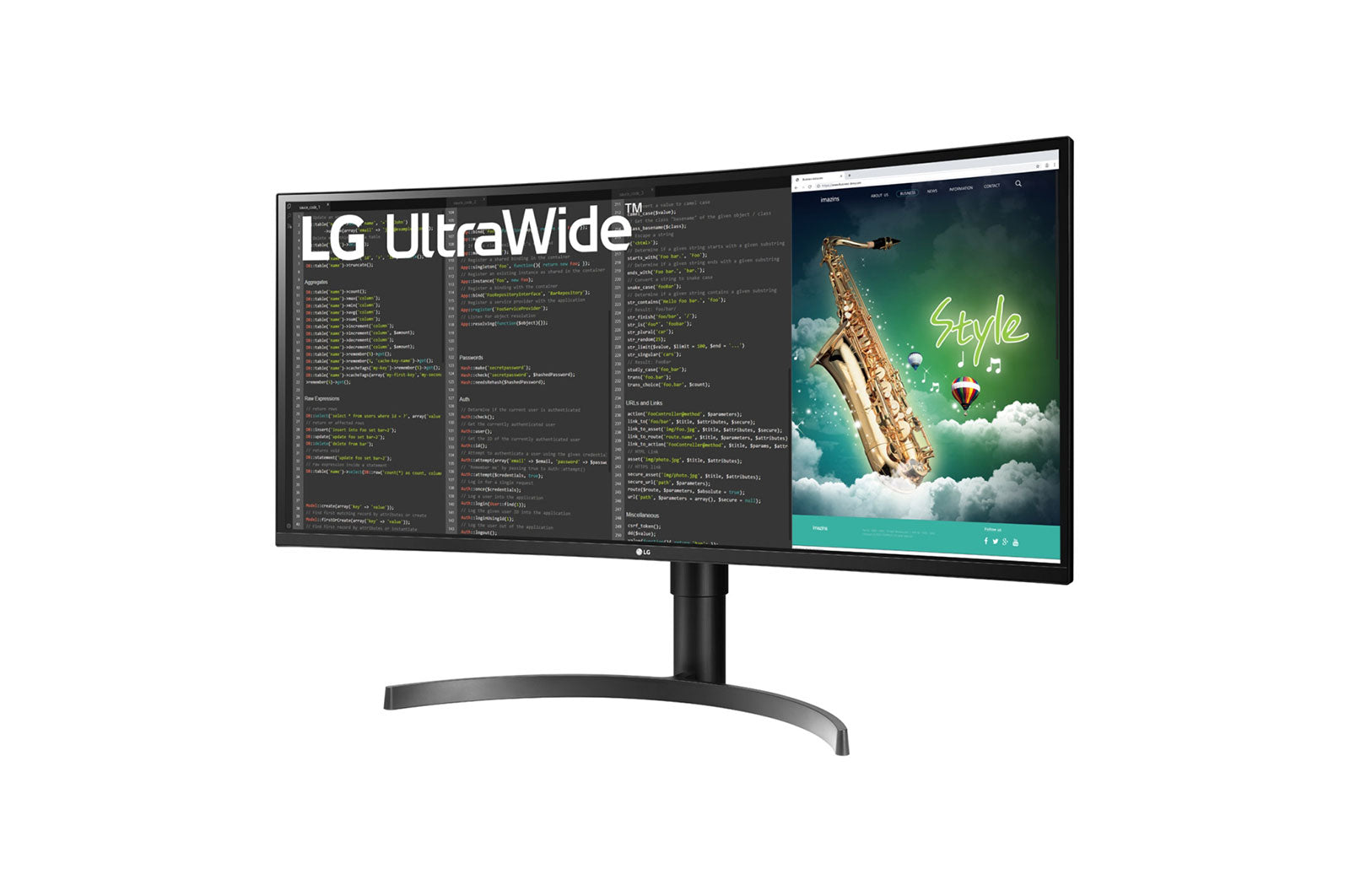 LG 35" UltraWide QHD FreeSync Curved Monitor, 21:9, 5ms, 2500:1-Contrast - 35BN75C-B