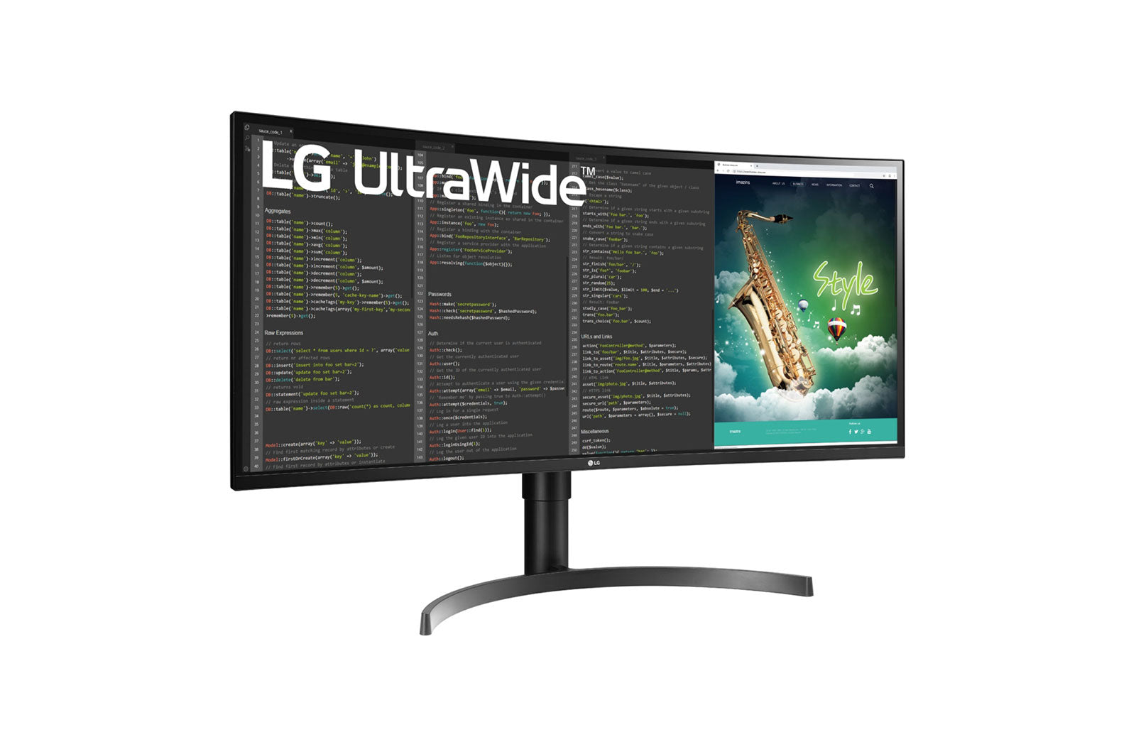 LG 35" UltraWide QHD FreeSync Curved Monitor, 21:9, 5ms, 2500:1-Contrast - 35BN75C-B