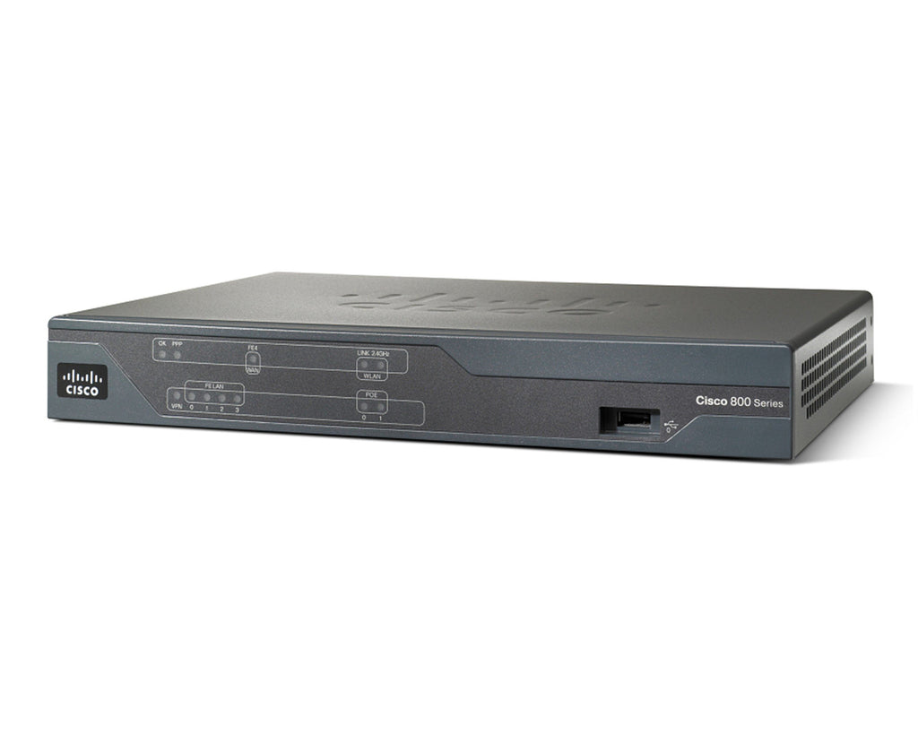 Cisco C886 VDSL/ADSL Over ISDN Multi-mode Router, 4 x RJ-45 Ports, Fast Ethernet - C886VA-K9-RF (Certified Refurbished)