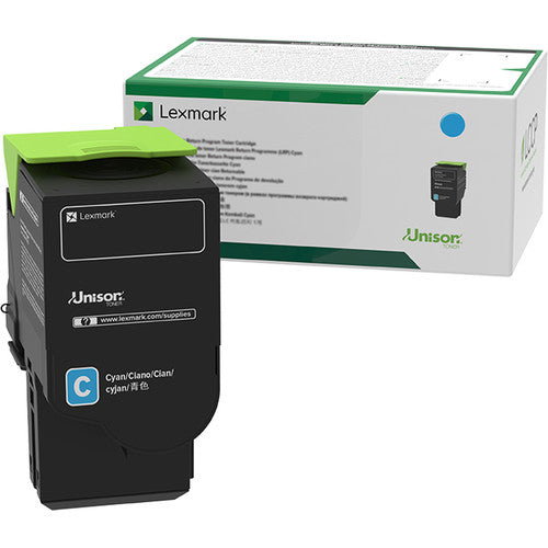 Lexmark Cyan Return Program Toner Cartridge, 1400 Pages Yield - 78C10C0