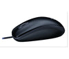 Logitech M100 Mouse, USB, Optical, 1000 DPI, Black- 910-001601