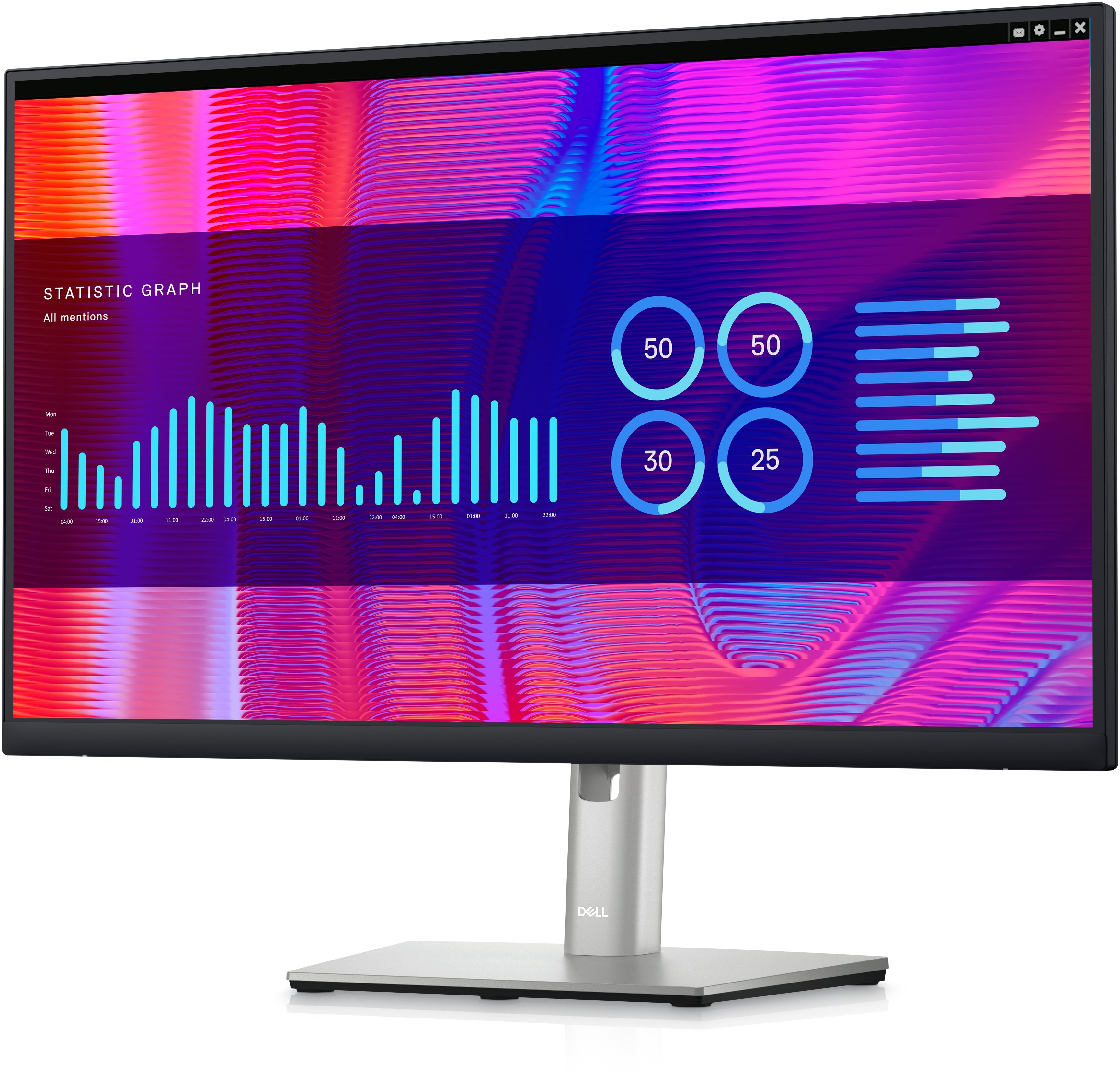 Dell P2423DE 24" QHD USB-C Hub Monitor, 5ms, 16:9, 1000:1-Contrast - DELL-P2423DE