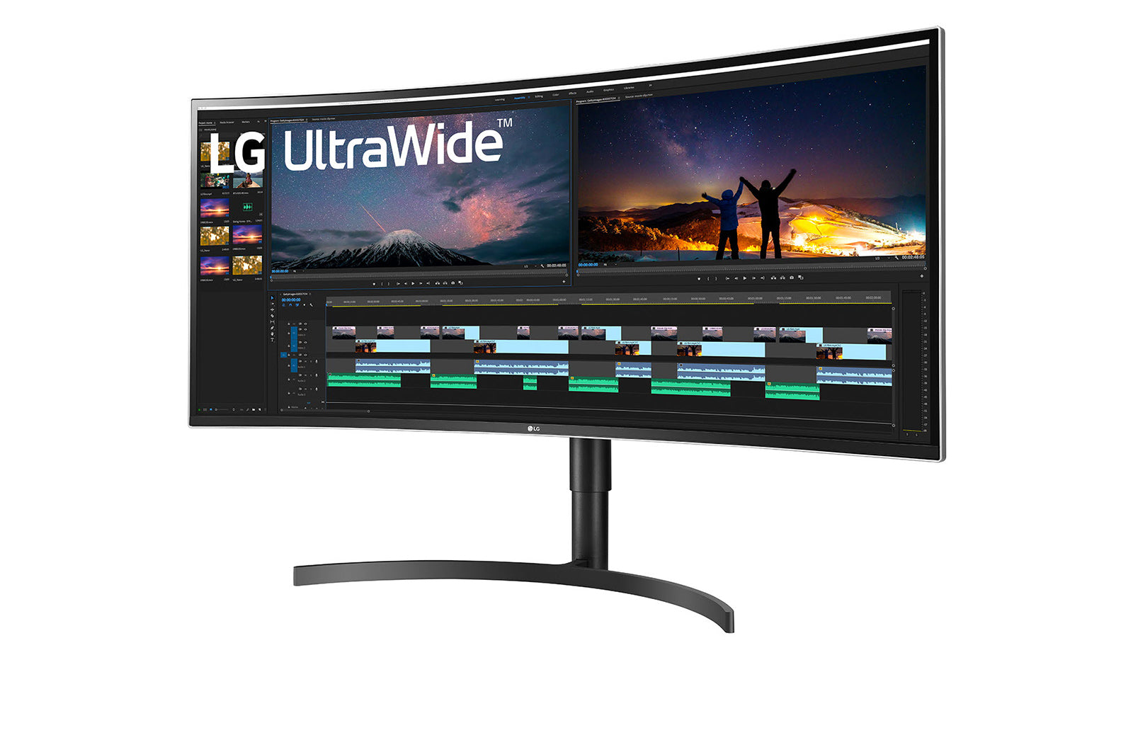 LG 38" UltraWide QHD+ LCD Curved Monitor, 21:9, 5ms, 1000:1-Contrast - 38BN75C-B