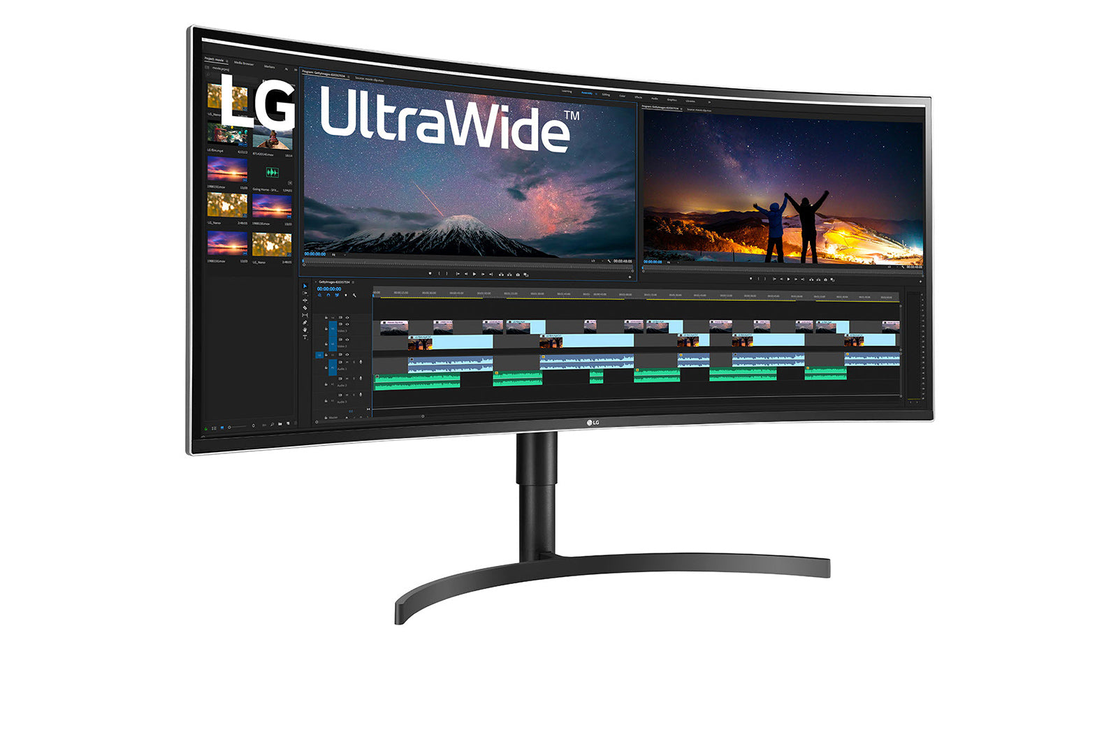 LG 38" UltraWide QHD+ LCD Curved Monitor, 21:9, 5ms, 1000:1-Contrast - 38BN75C-B