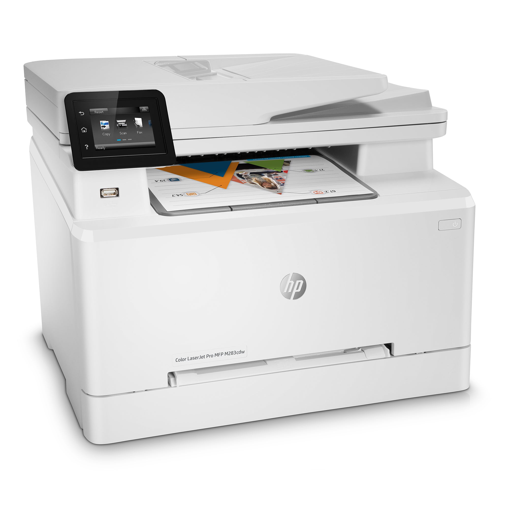 HP Color LaserJet Pro M283cdw Multifunction Laser Printer, 22/21 ppm, 256MB, Ethernet, USB, WiFi - 7KW73A#BGJ (Certified Refurbished)