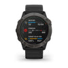 Garmin Fēnix 6X Pro Solar Edition GPS Smartwatch, 51mm, Round, Titanium Carbon Gray with Black Band - 010-02157-20