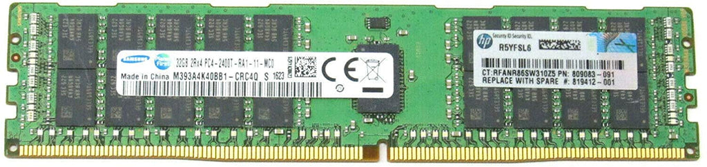 HPE 32GB Dual Rank x4 DDR4-2400 CAS-17-17-17 Registered Memory Kit - 805351-B21
