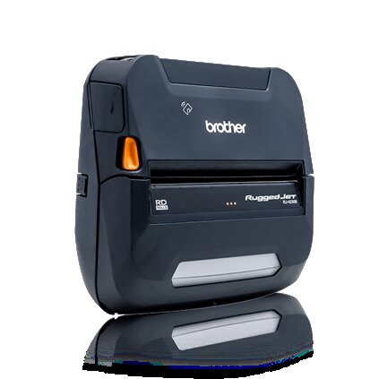 Brother RuggedJet 4" Mobile Direct Thermal Printer, Monochrome, Portable, Label/Receipt Print, 256 MB Memory, NFC - RJ-4230BL