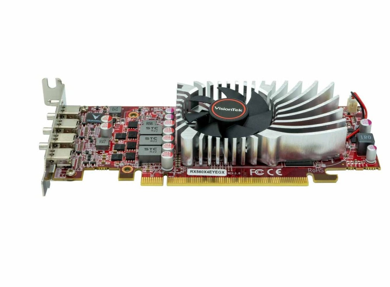 VisionTek AMD Radeon RX560 SFF 4M 2GB GDDR5 Graphics Card, PCIe 3.0 x16, 4 x Mini DisplayPort- 901443