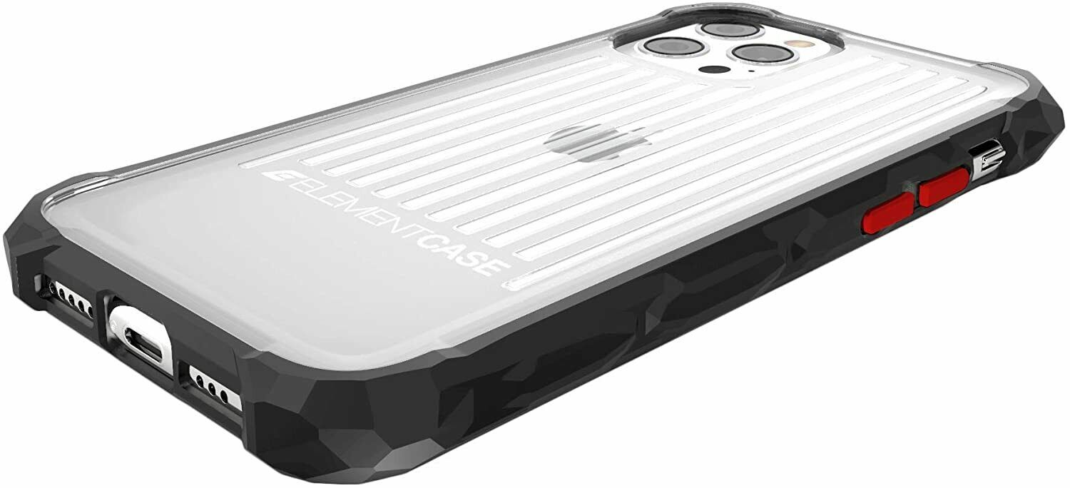 Element Case Special OPS Rugged Case for iPhone 12/12 Pro, Clear/Black - EMT-322-246FW-02