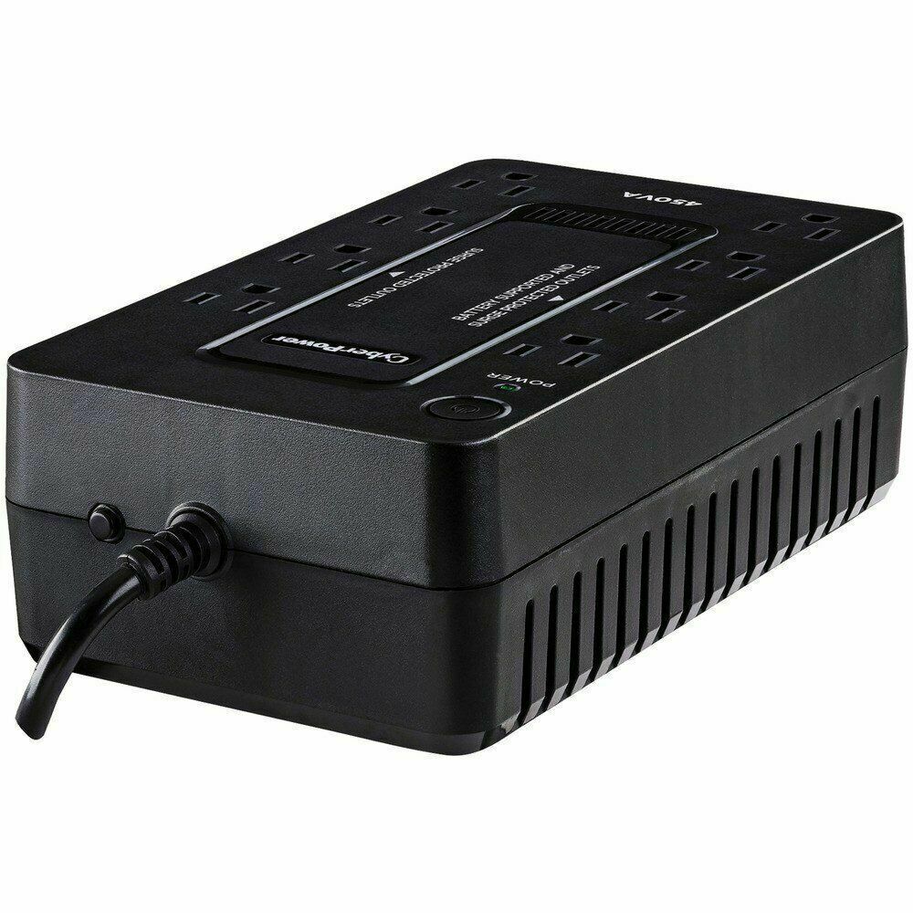 CyberPower 8-Outlet 450VA Uninterruptible Power Supply, PC Battery Back-Up System - SE450G1 (Certified Refurbished)