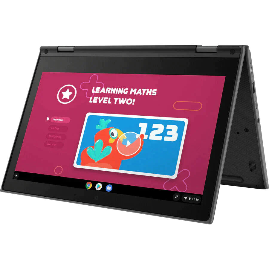 Lenovo 300e 11.6" HD 2nd Gen Convertible Chromebook, Intel Celeron N4020, 1.10GHz, 4GB RAM, 32GB eMMC, Chrome OS - 81MB0082US
