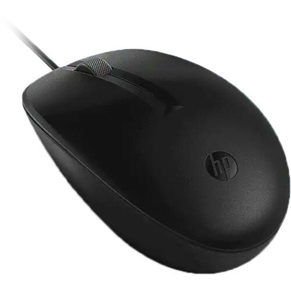 HP 125 Optical Wired Mouse, 1200 dpi, USB, Scroll Wheel, Black ...