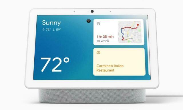 Google Nest Hub Max Smart Display with Google Assistant, 10" HD, Speaker, WiFi, Bluetooth, Chalk - GA00426-US (Refurbished)