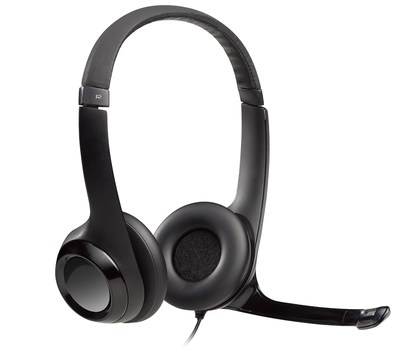 Logitech Padded H390 USB Headset, Wired, Noise Cancellation, Over-the-head, Black- 981-000014
