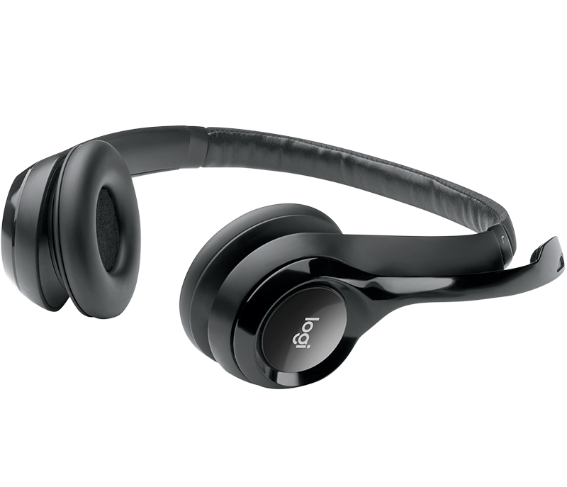 Logitech Padded H390 USB Headset, Wired, Noise Cancellation, Over-the-head, Black- 981-000014