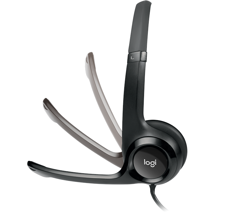 Logitech Padded H390 USB Headset, Wired, Noise Cancellation, Over-the-head, Black- 981-000014