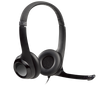 Logitech Padded H390 USB Headset, Wired, Noise Cancellation, Over-the-head, Black- 981-000014