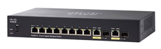 Cisco SG350-10 10-Port Gigabit Managed Switch, 8 RJ-45 + 2 Combo Gigabit SFP Ports - SG350-10-K9-NA (Certified Refurbished)