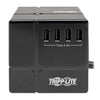 Tripp Lite 3-Outlet Power Cube Surge Protector, 6 USB-A Ports, 1800 VA, 540 Joules, 120V - TLP366CUBEUSBB