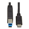 Tripp Lite USB-C to USB Type-B Cable (M/M),  USB 3.1, Gen 2 (10 Gbps) - U422-20N-G2