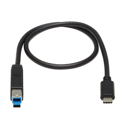 Tripp Lite USB-C to USB Type-B Cable (M/M),  USB 3.1, Gen 2 (10 Gbps) - U422-20N-G2